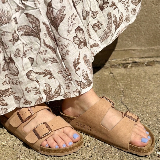 Rose Double Buckle Sandals