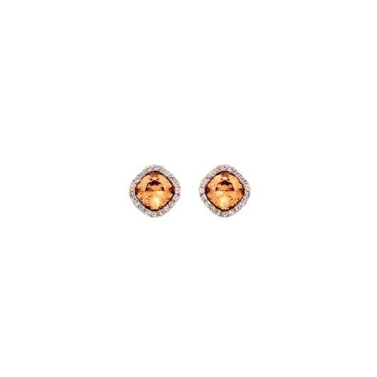 The Honey Glow Square Studs
