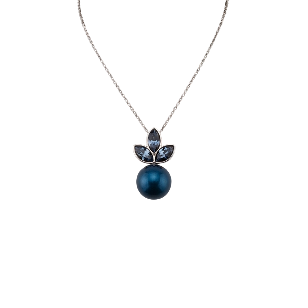 Midnight Blossom Swarovski Crystal Necklace