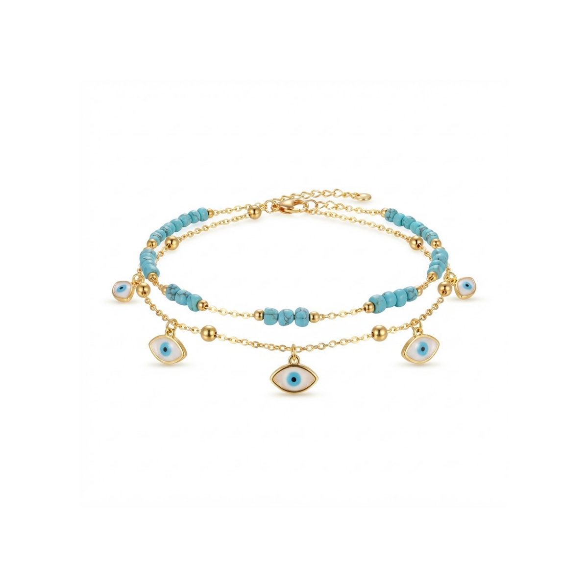 The Azure Evil Eye Anklet