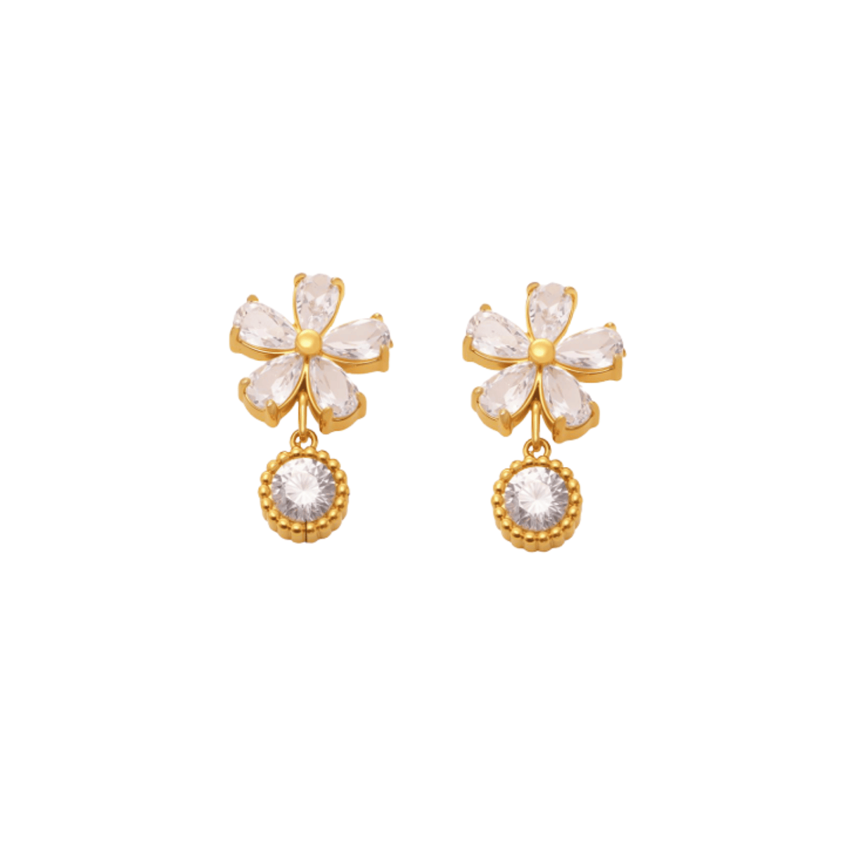 Crystal Blossom Statement Earrings