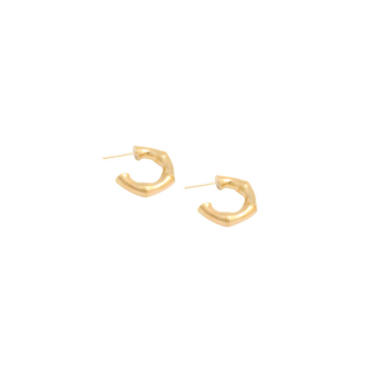 Bamboo Texture Hoop Earrings