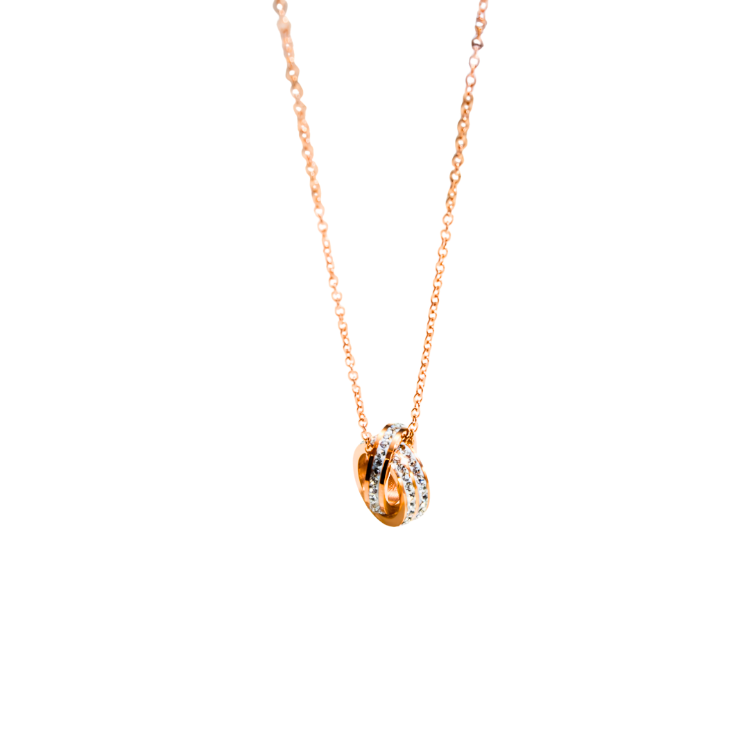 The Interlocked Rose Duo Pendant