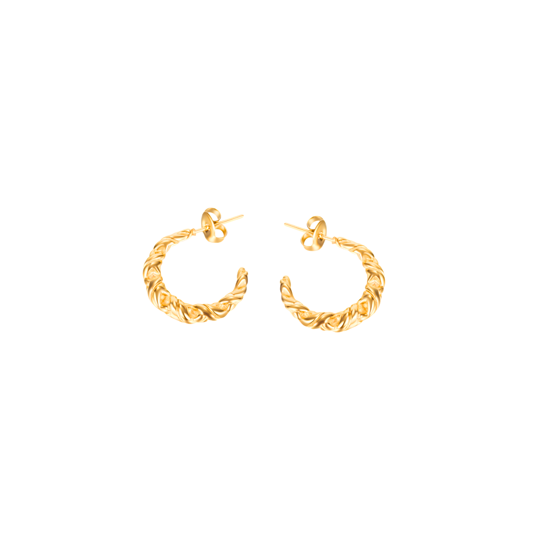 The Twisted Rope Hoop Earrings