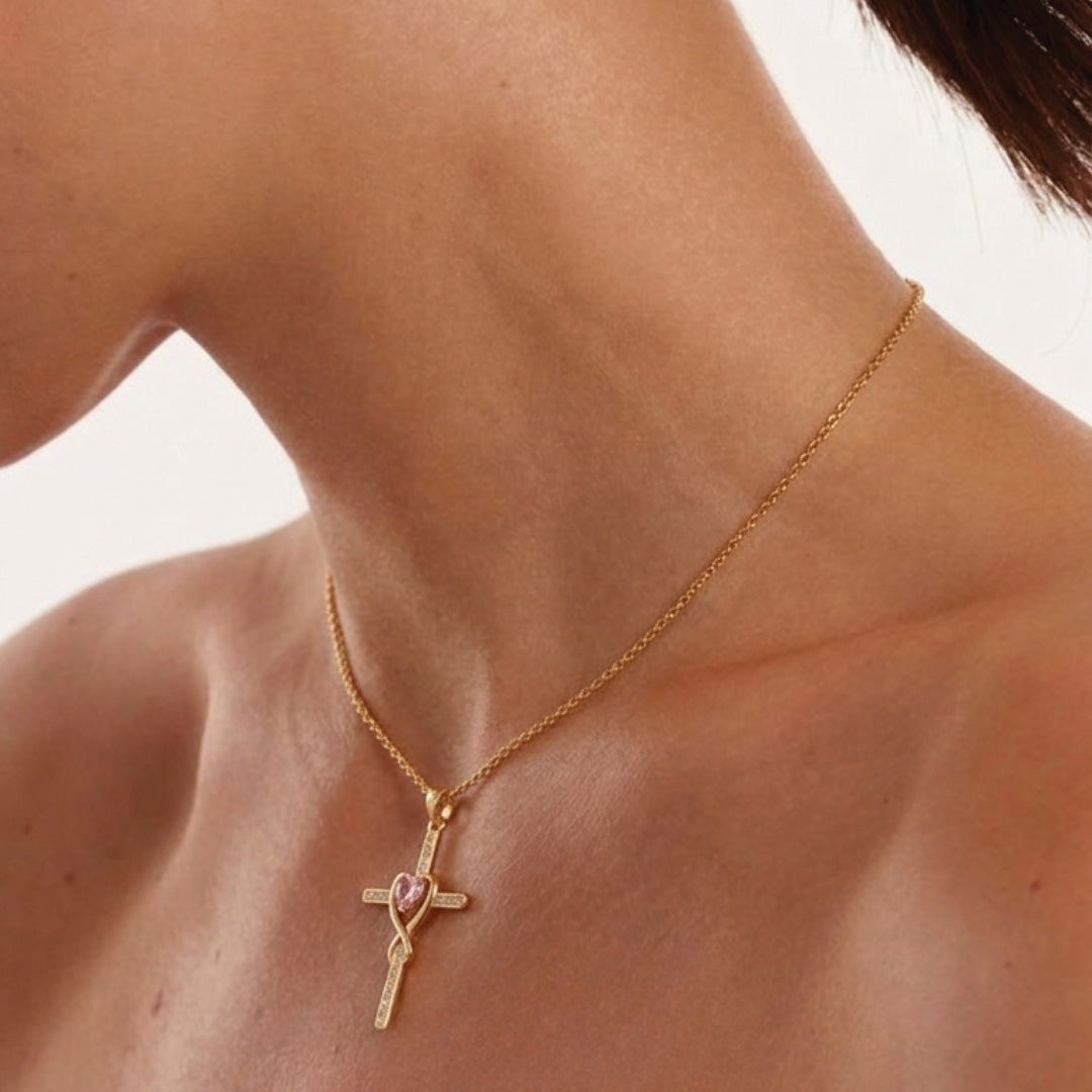 The Eternal Heart Cross Necklace