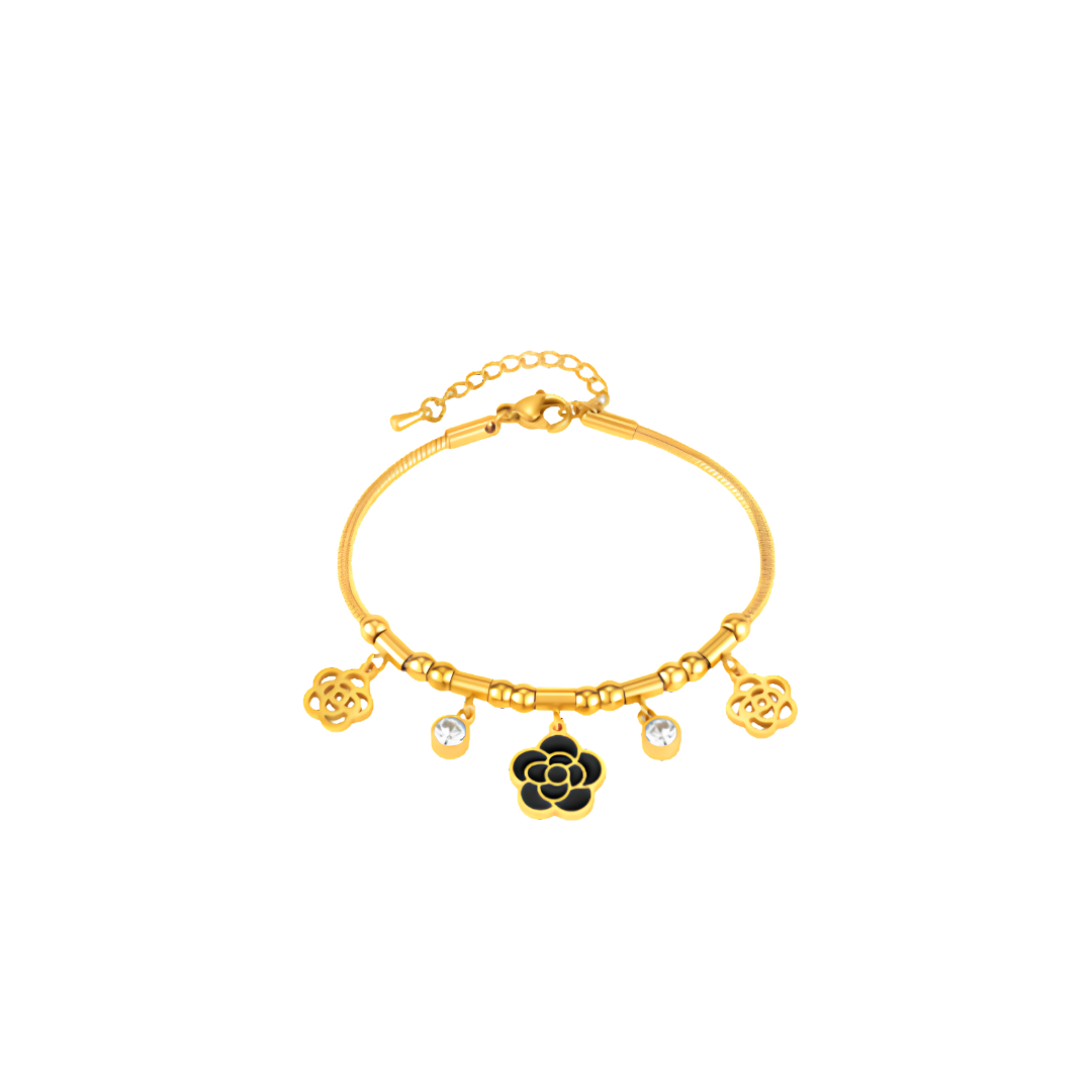 The Noir Blossom Charm Bracelet