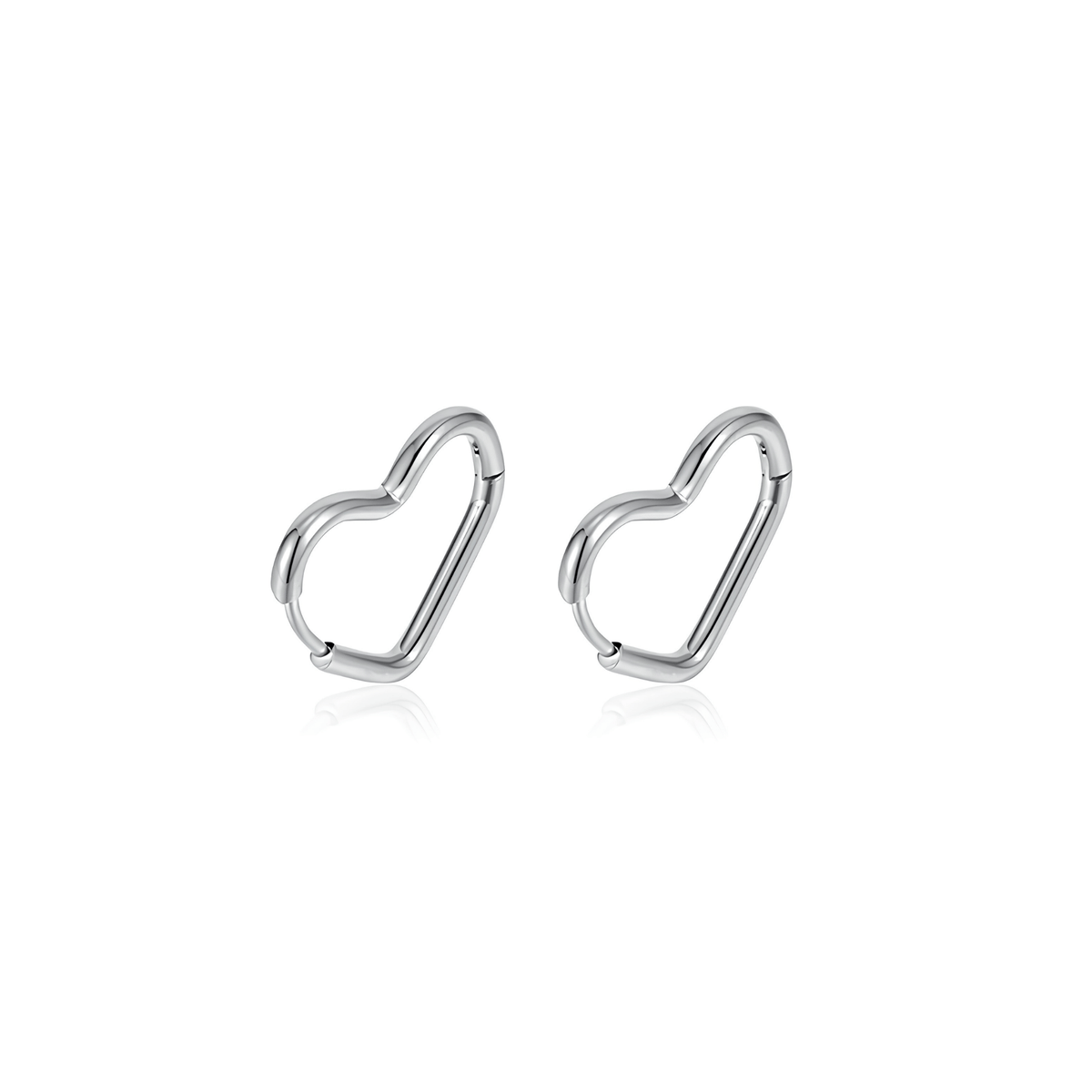 Sculptural Heart Hoop Earrings