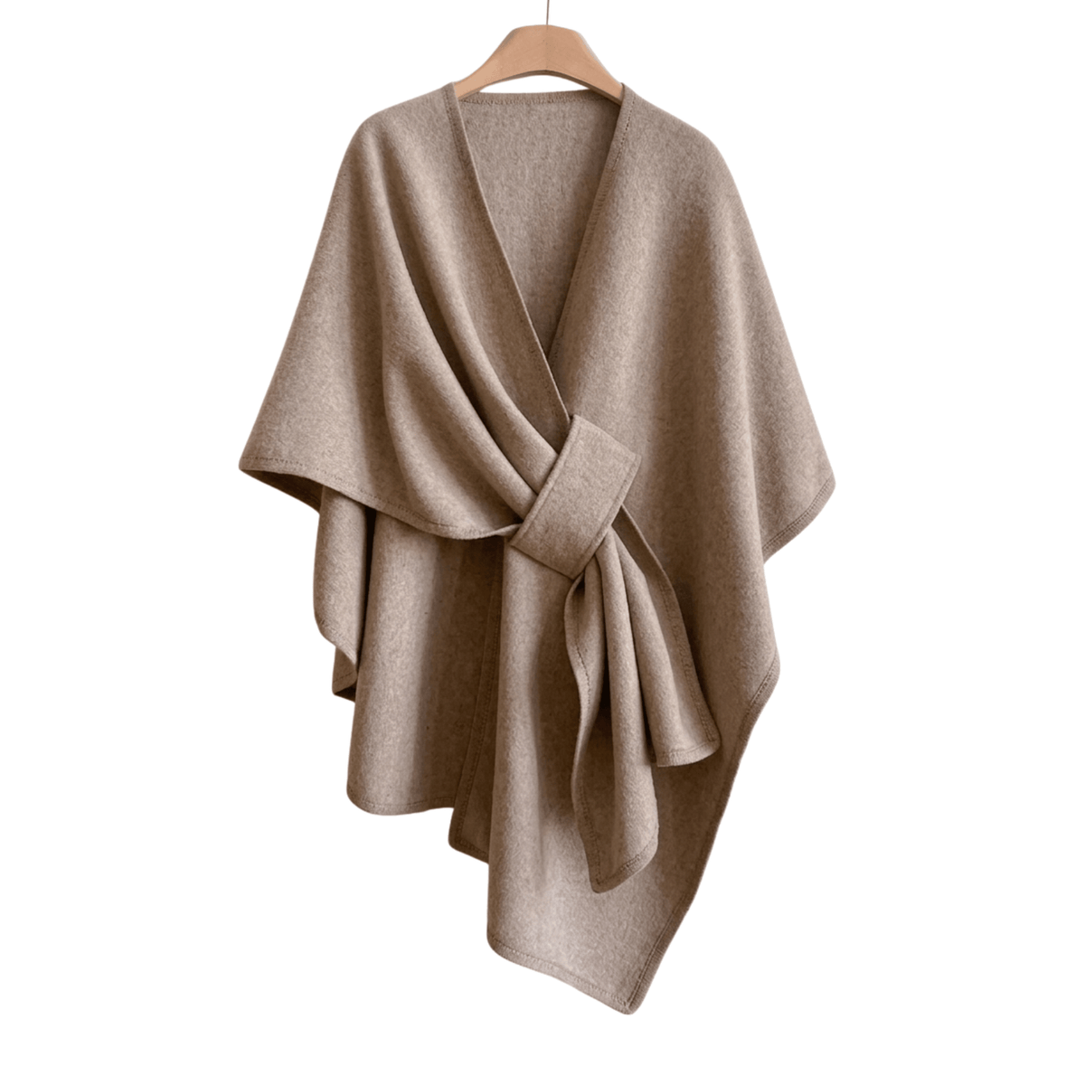 The Stone Taupe Acrylic Poncho