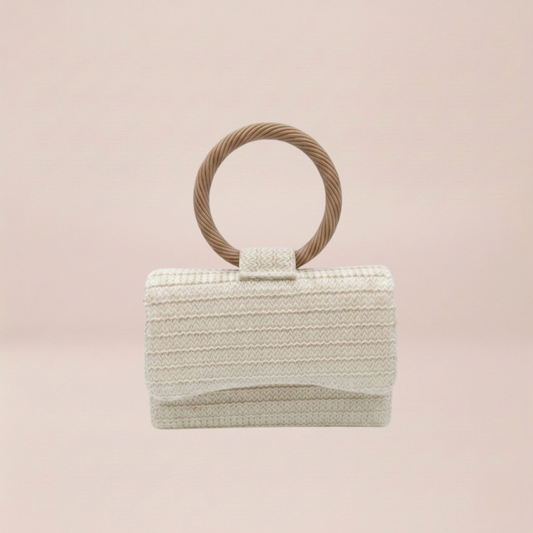 Golden Hour Paper Woven Bag