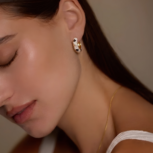 Painted Dot Hoops
