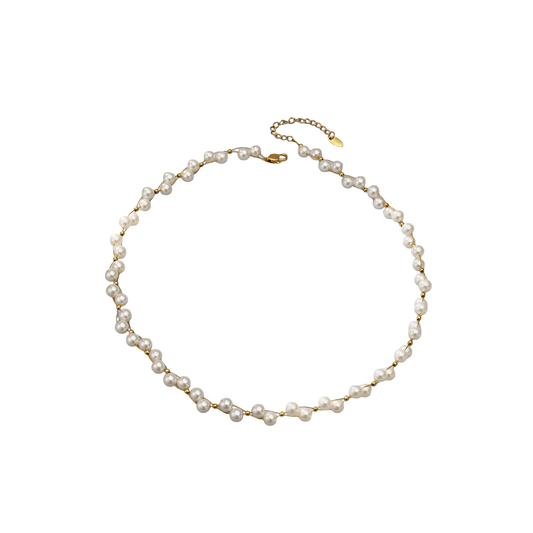 Pearl Cascade Station Necklace