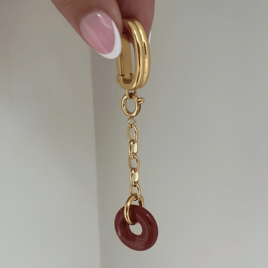 Carnelian Ring Bag Charm