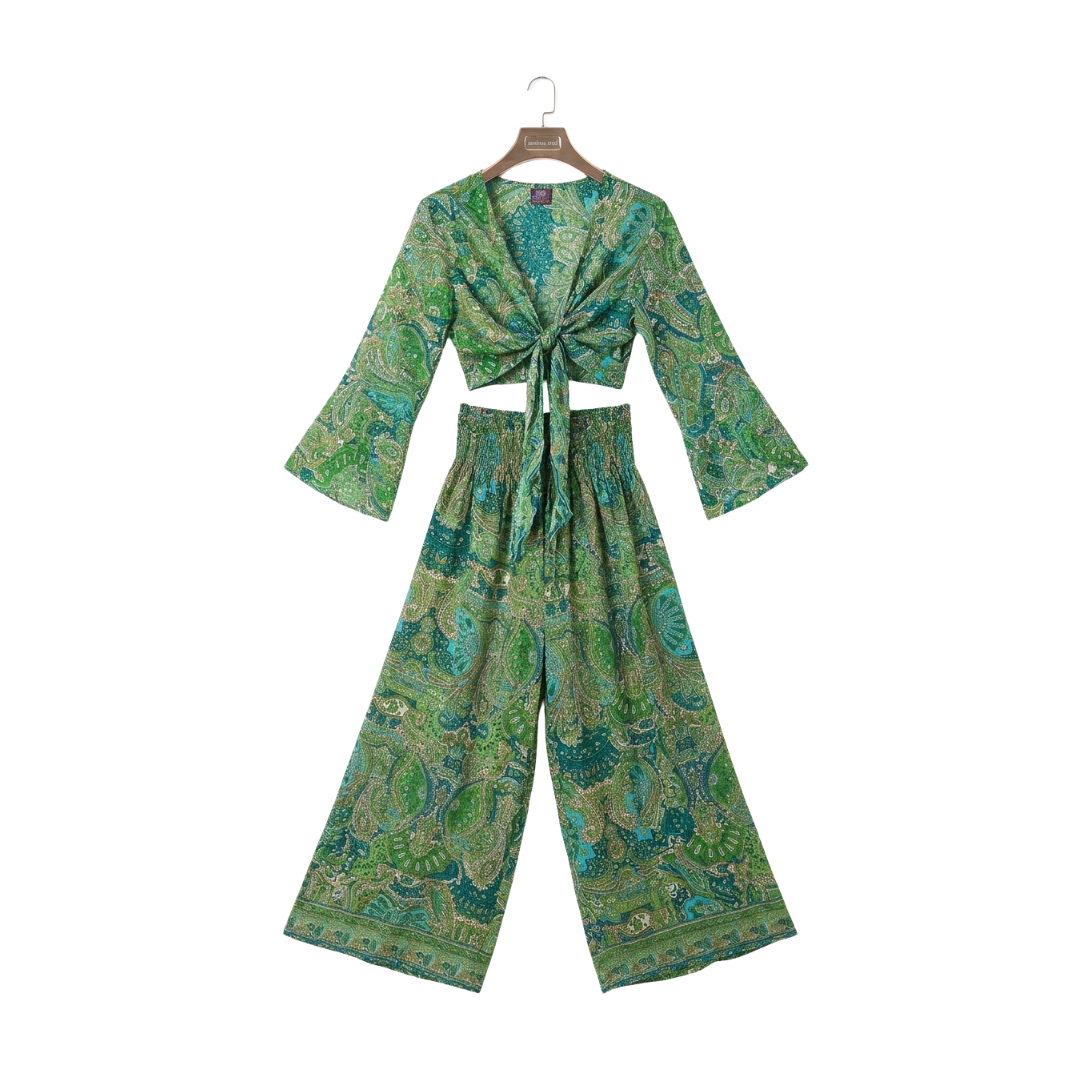 Emerald Paisley Dress