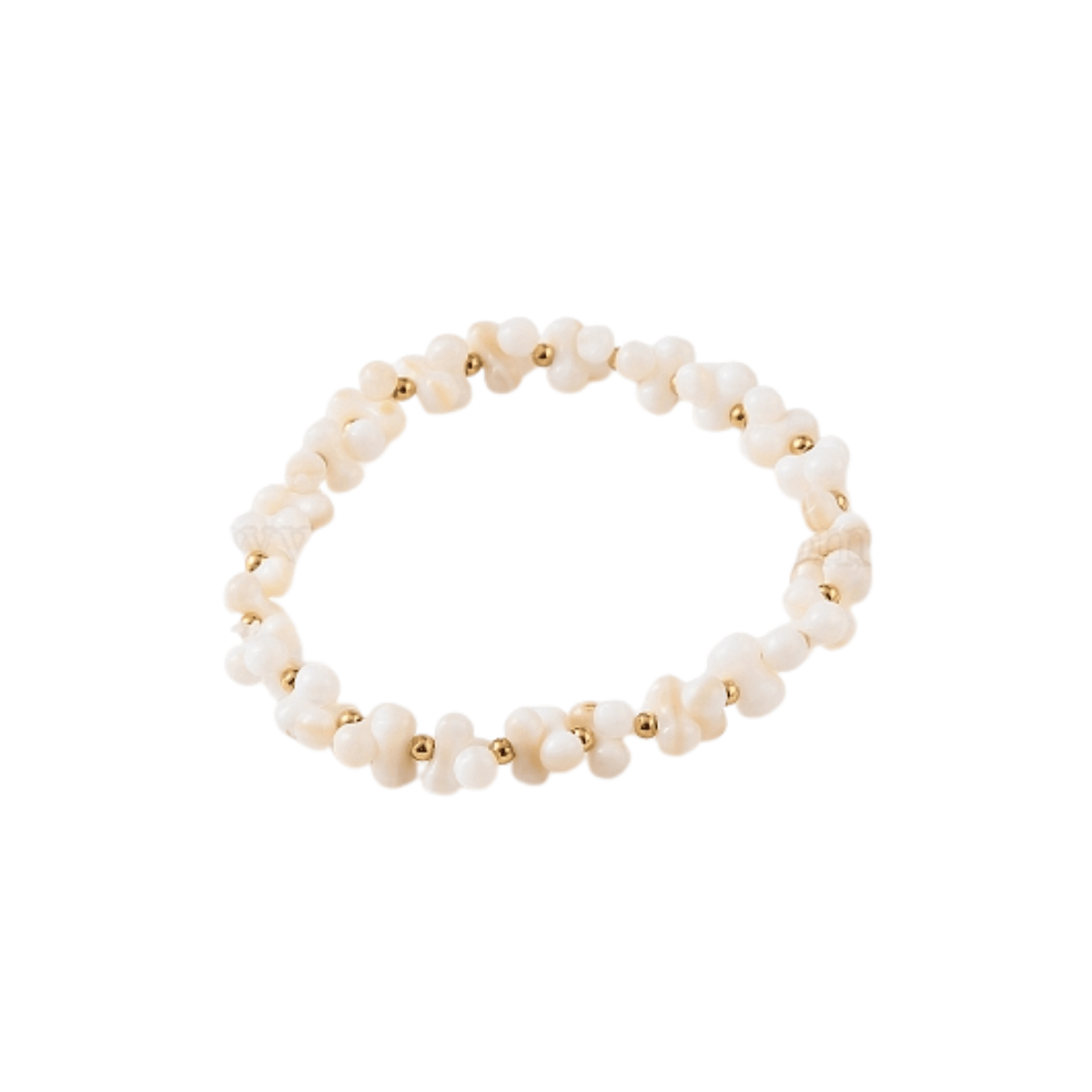 Mother-of-Pearl Floral Stretch Bracelet