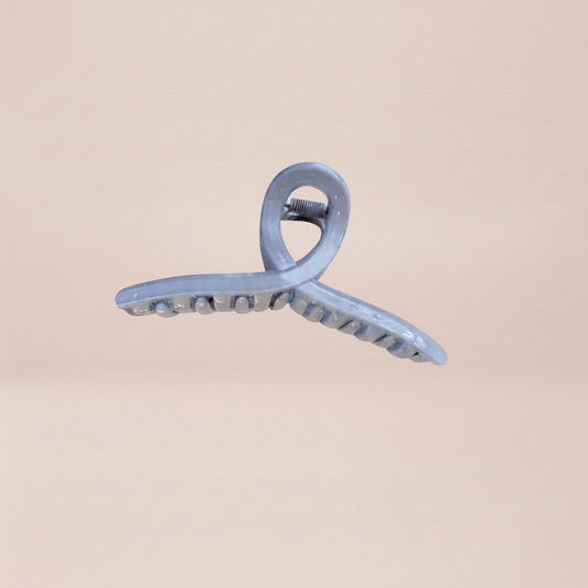 Cross-Loop Sculptural Claw Clip