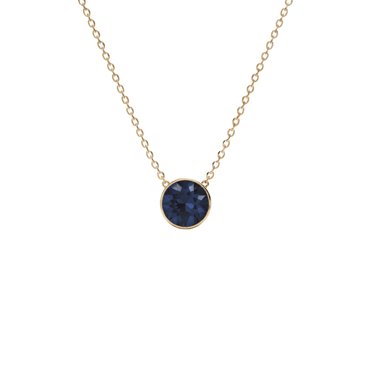 Birthday Emerald Bezel Necklace