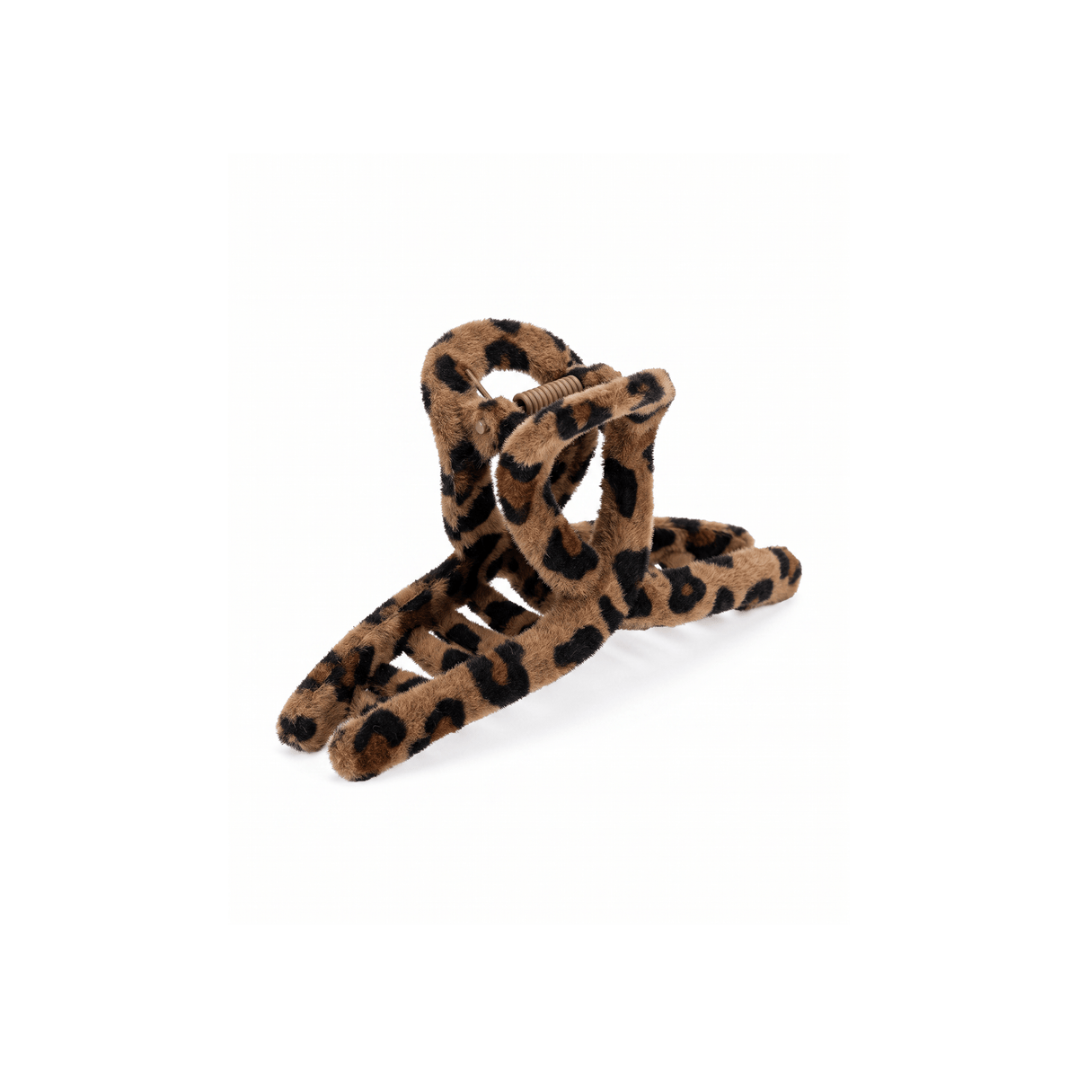 Fluffy Leopard Claw Clip