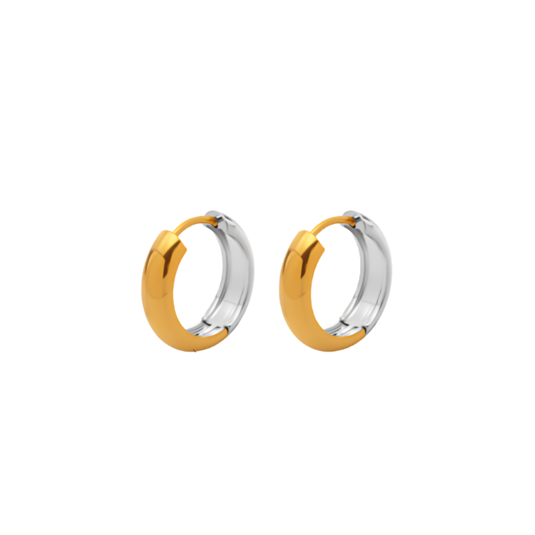 The Duet Mixed Metal Hoop