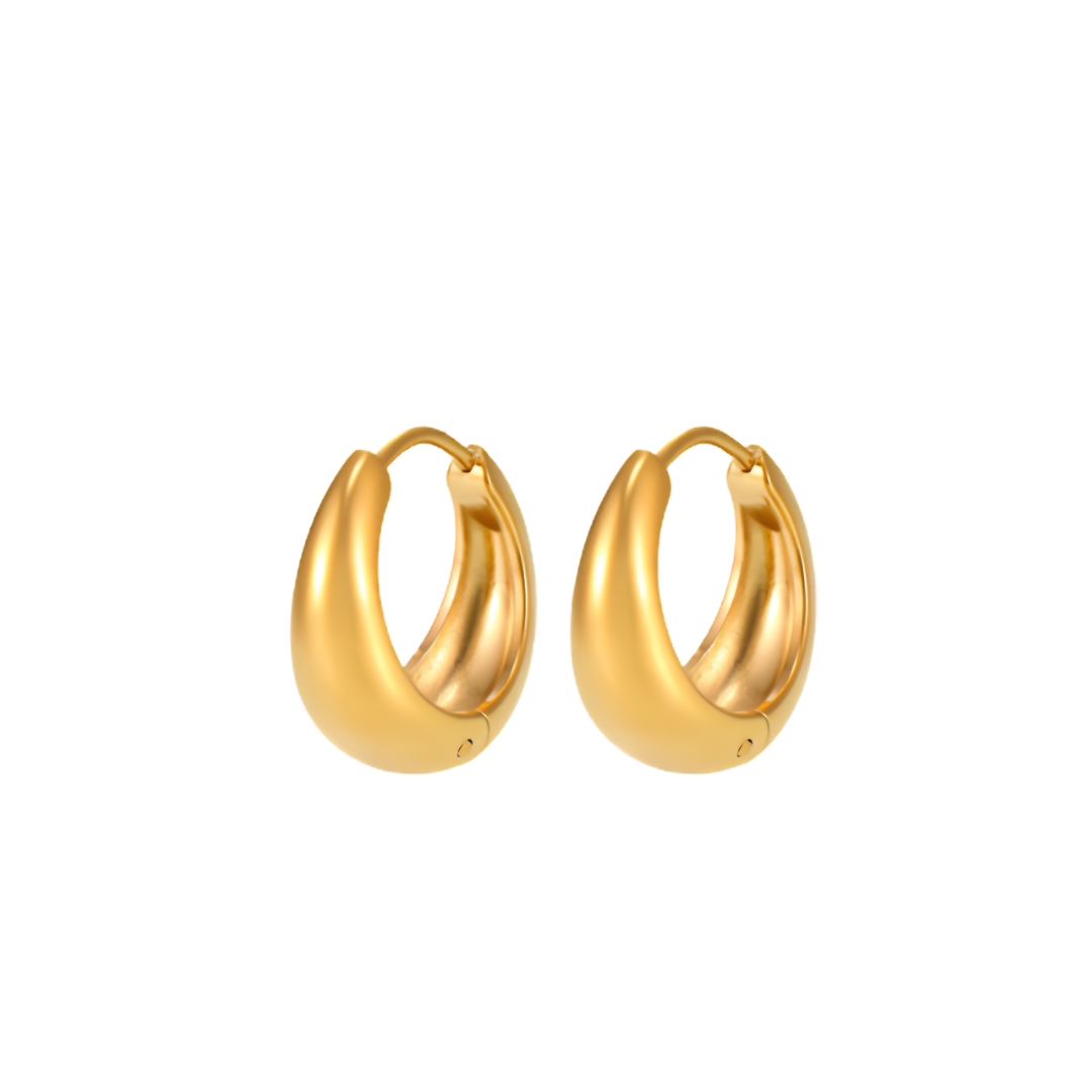 The Luna Chunky Gold Hoop