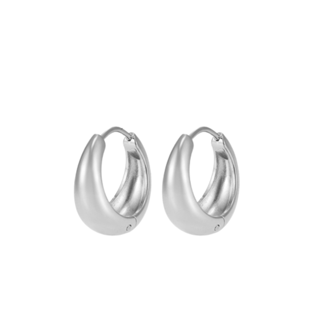 The Luna Chunky Silver Hoop