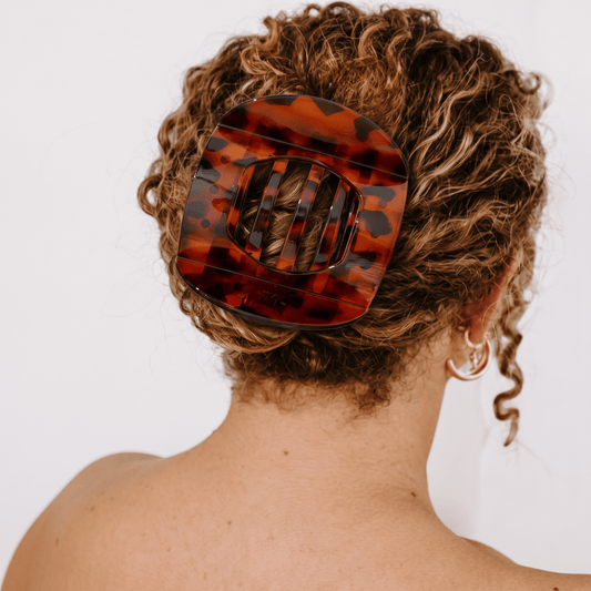 Tortoise Shell Geometric Slide Clip