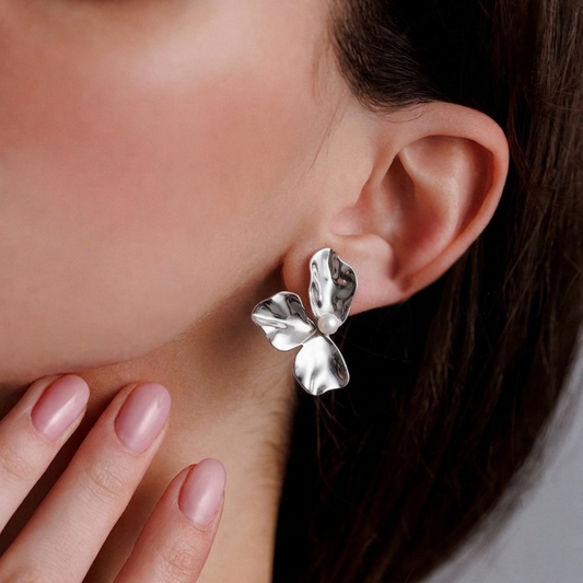 The Petal & Pearl Statement Stud