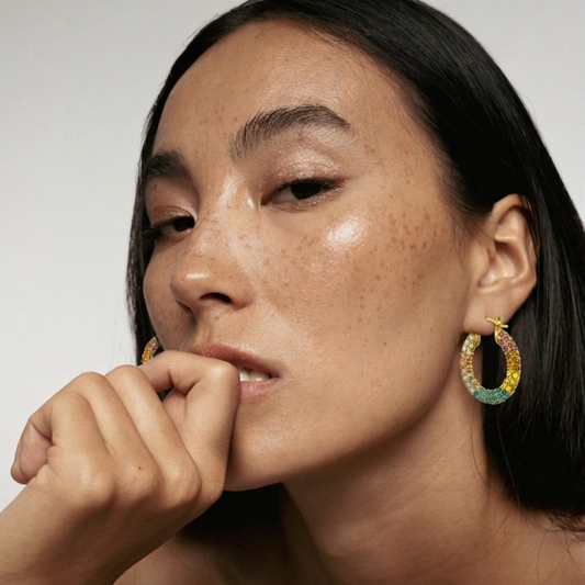 The Prism Pave Hoop