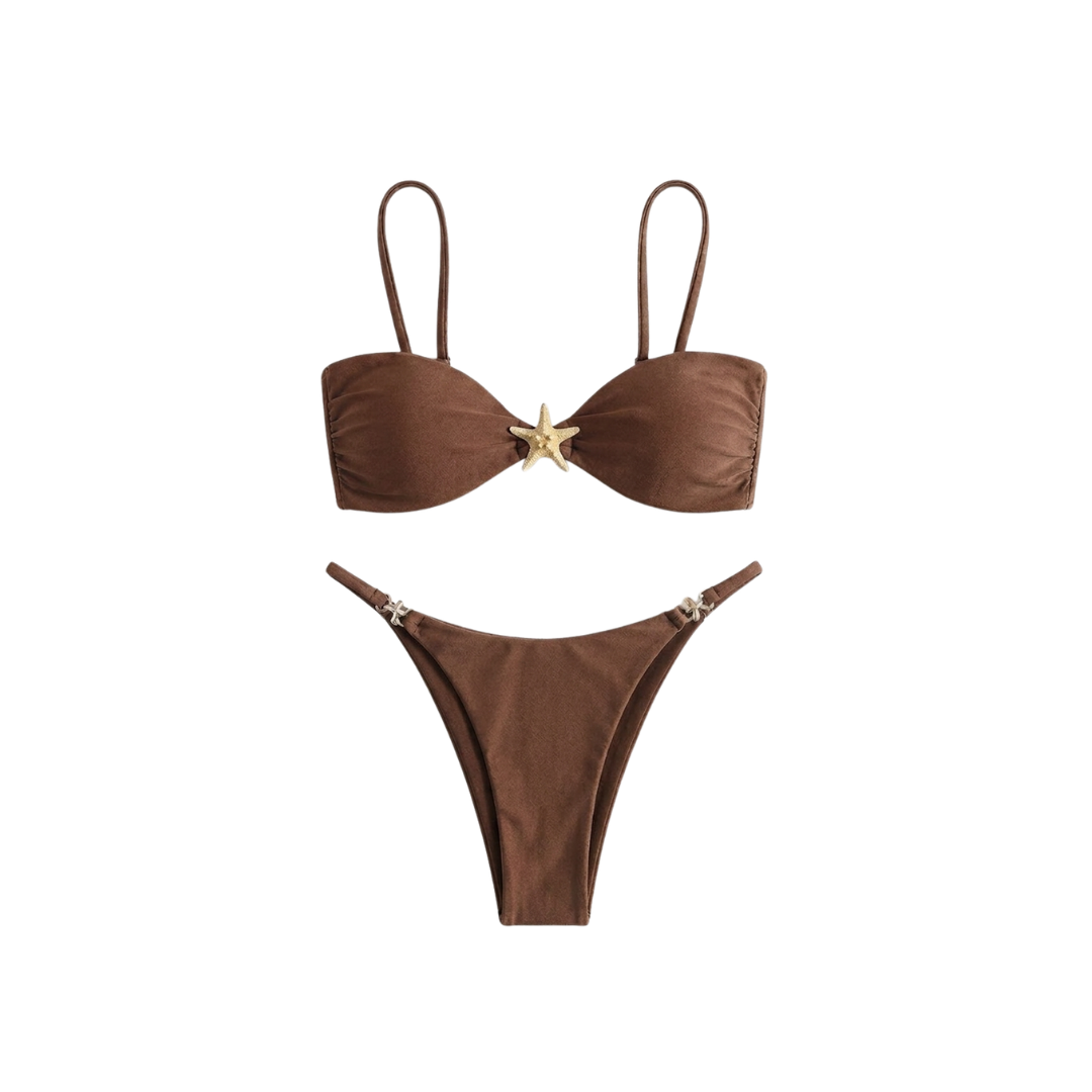 Coffee Brown Underwire Bikini