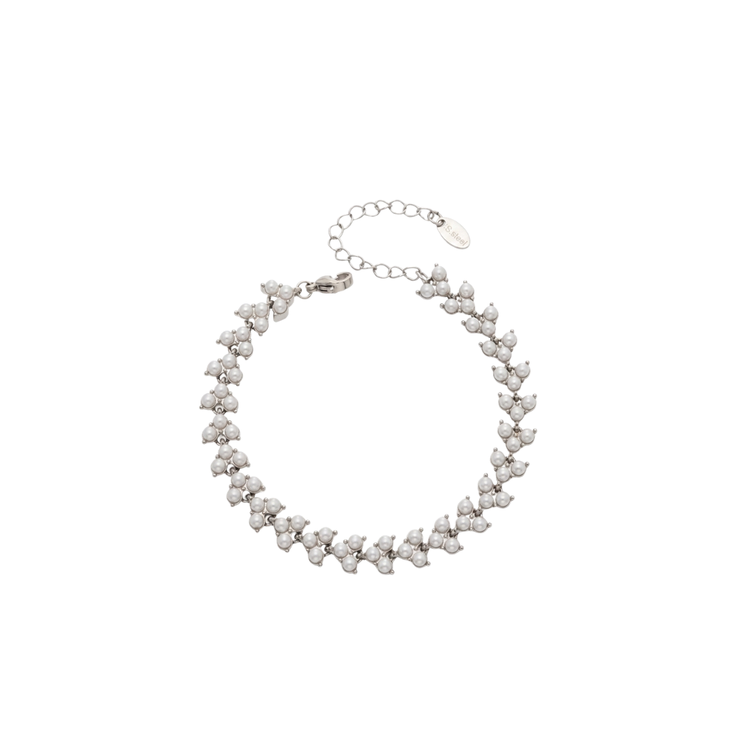 The Silver Pearl Garland Bracelet