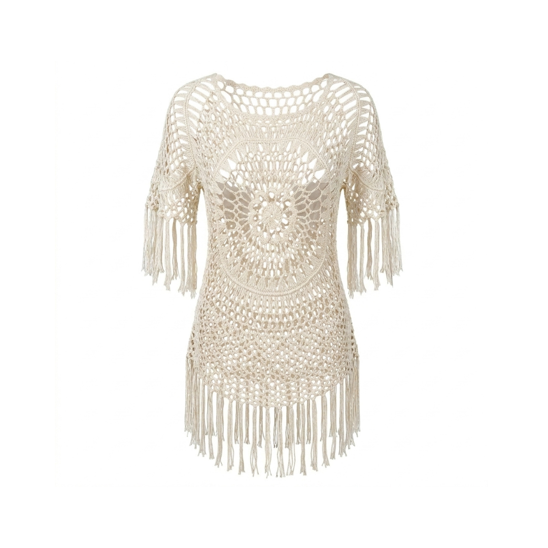Crochet Fringe Tunic Cover-Up