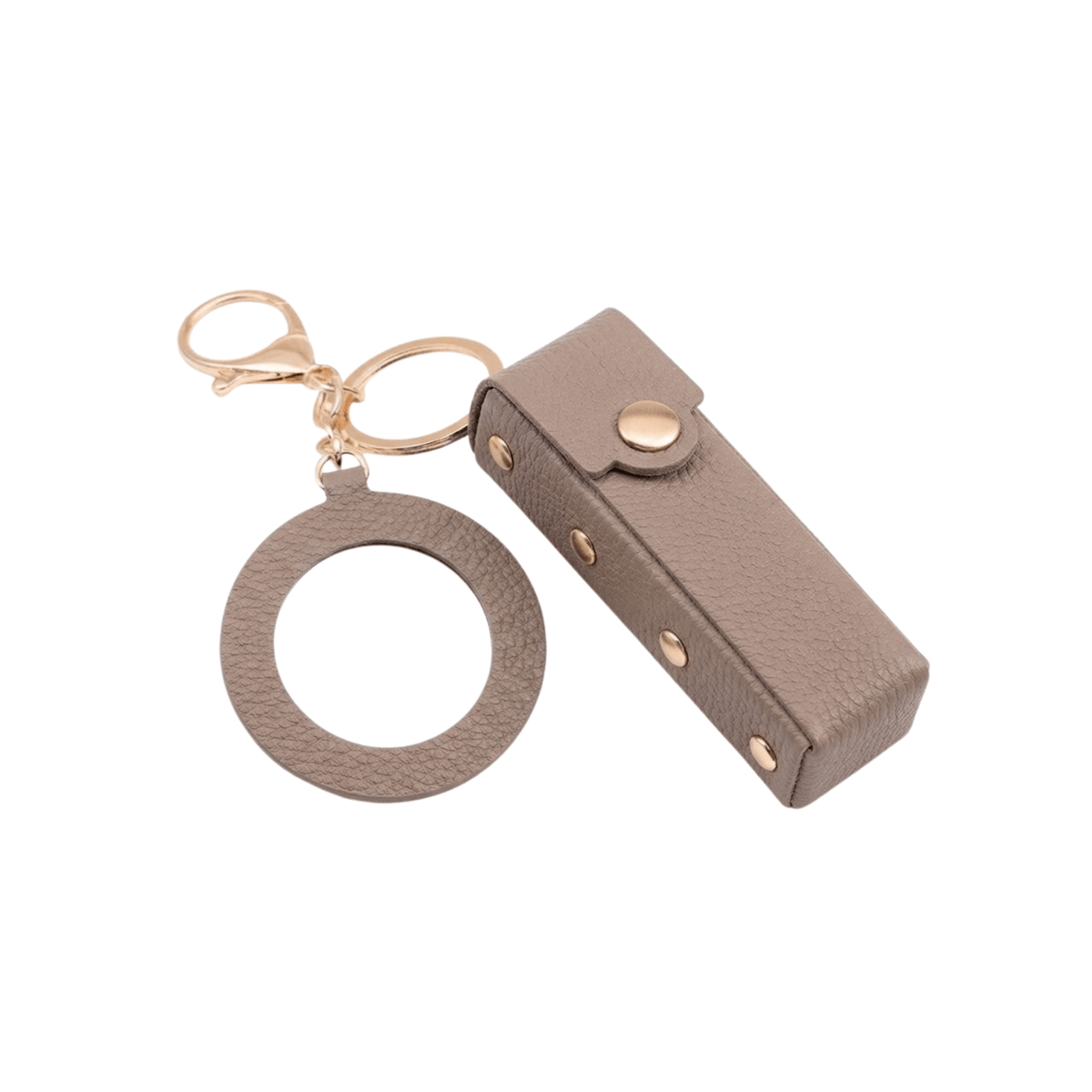 The Leather Lipstick Case & Mirror Keychain