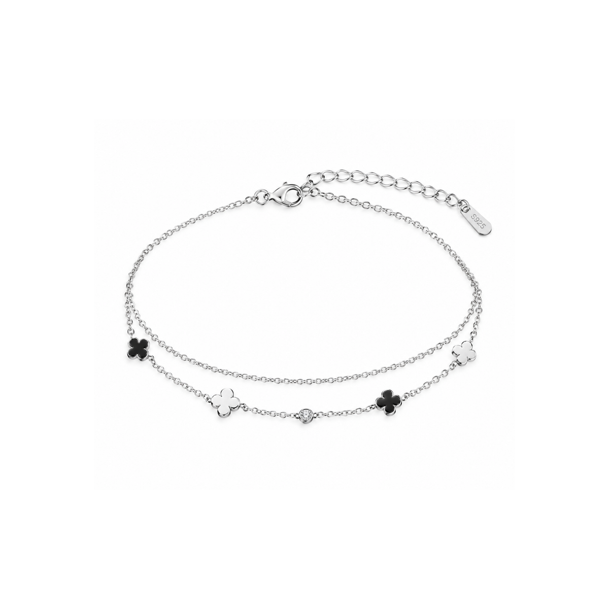 Double-Layer Clover Anklet