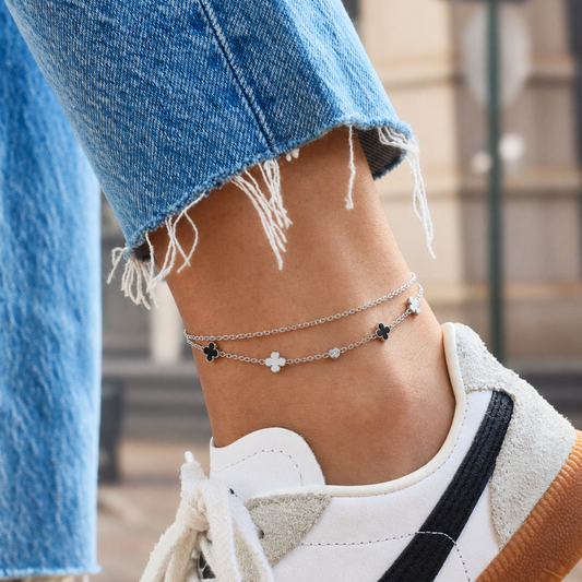 Double-Layer Clover Anklet