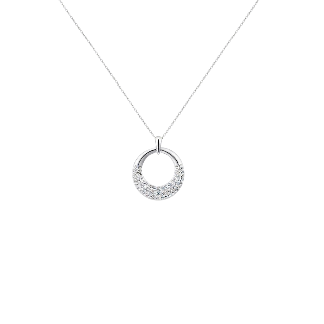 The Geometric Pave Halo Pendant