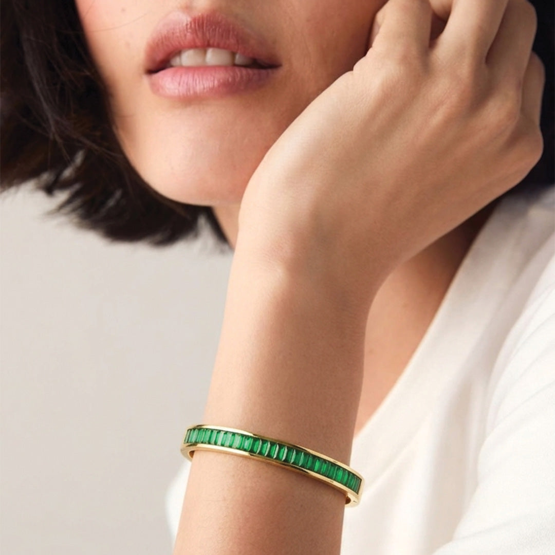 The Emerald Channel Bangle