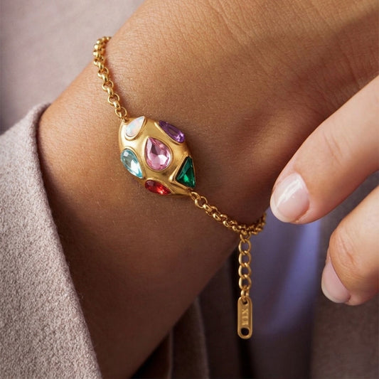 The Paint Palette Gem Chain Bracelet