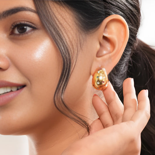 Confetti Droplet Zircon Stud Earrings