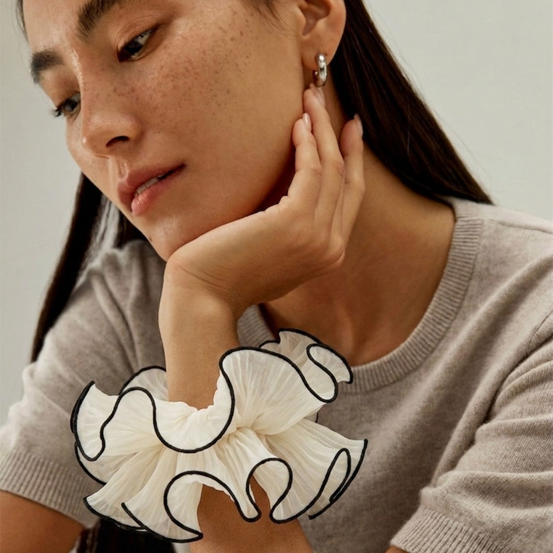 Petal Edge Mixed Media Scrunchie