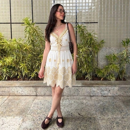 Capri Sun Golden Tassel Dress