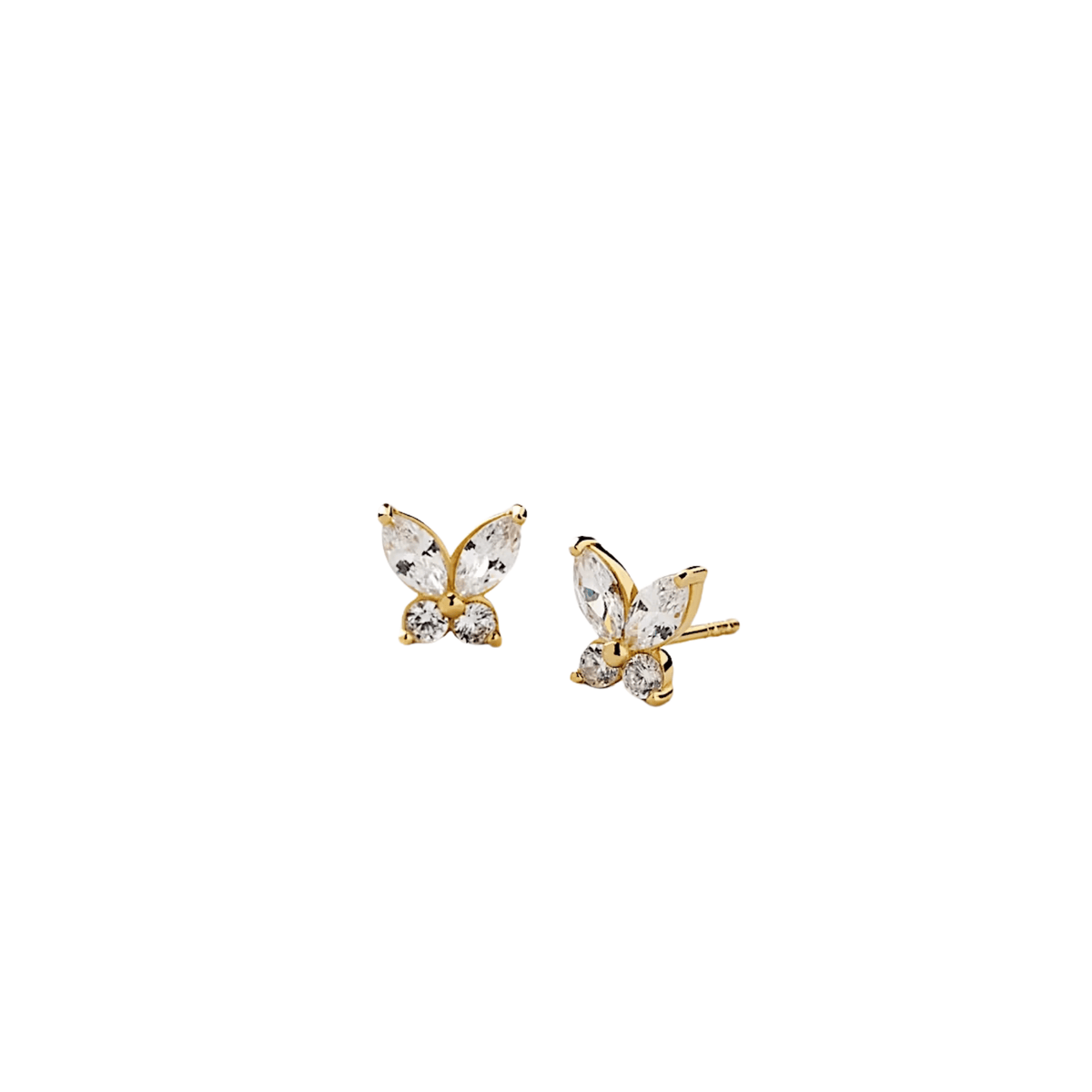 Crystal Butterfly Stud Earrings