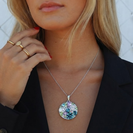 The Prism Mosaic Disc Pendant