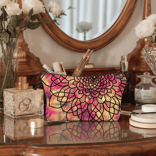 Sunset Mandala Cosmetic Pouch