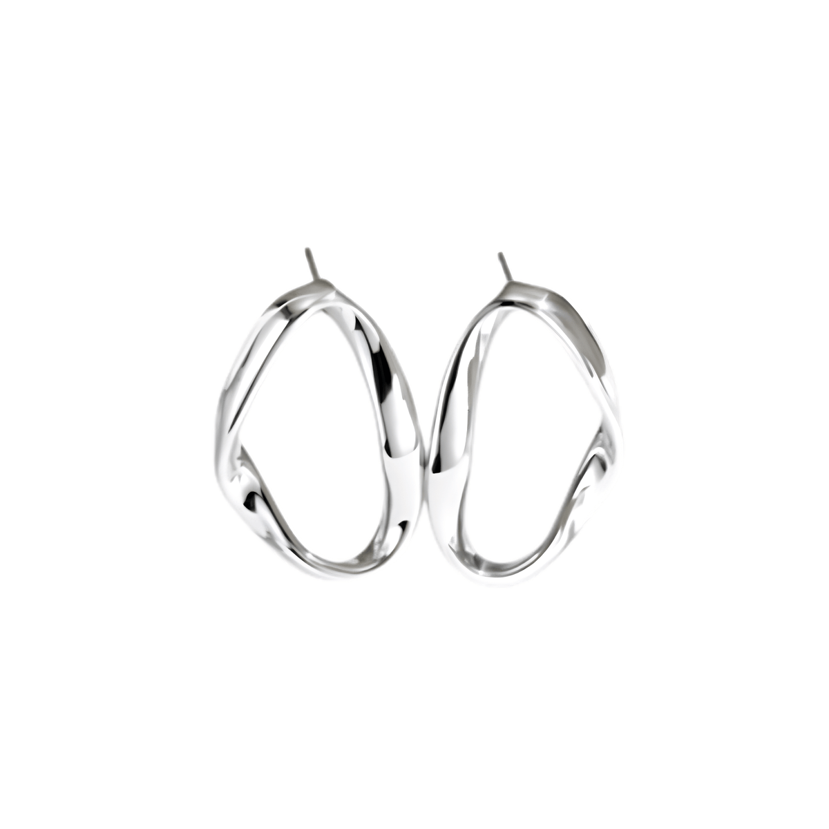 Twisted Abstract Hoop Earrings
