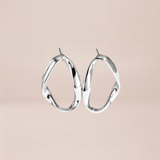 Twisted Abstract Hoop Earrings
