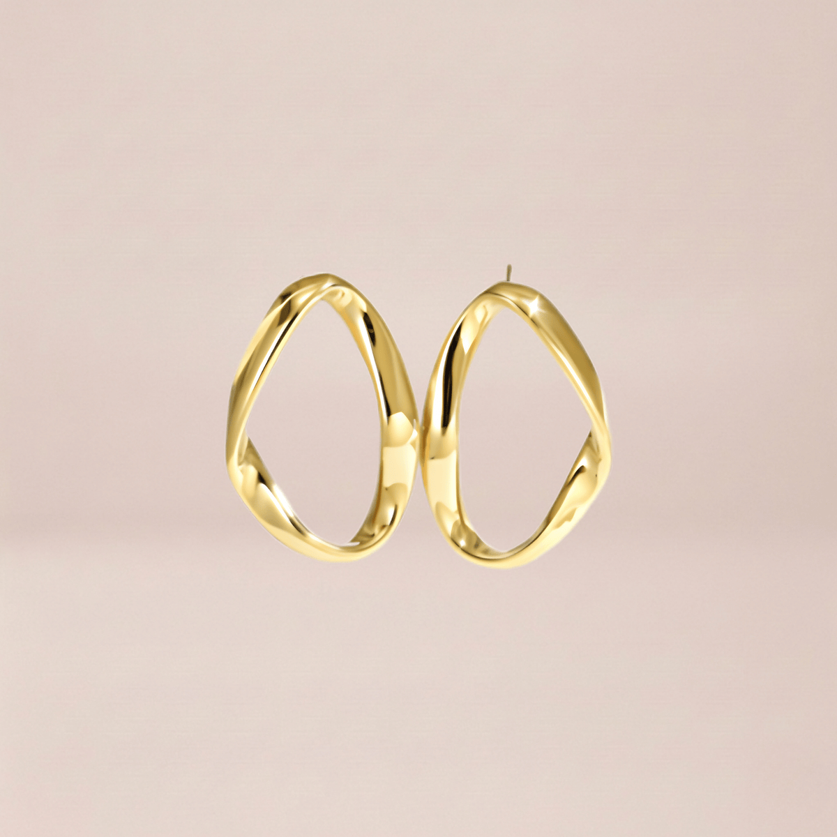 Twisted Abstract Hoop Earrings