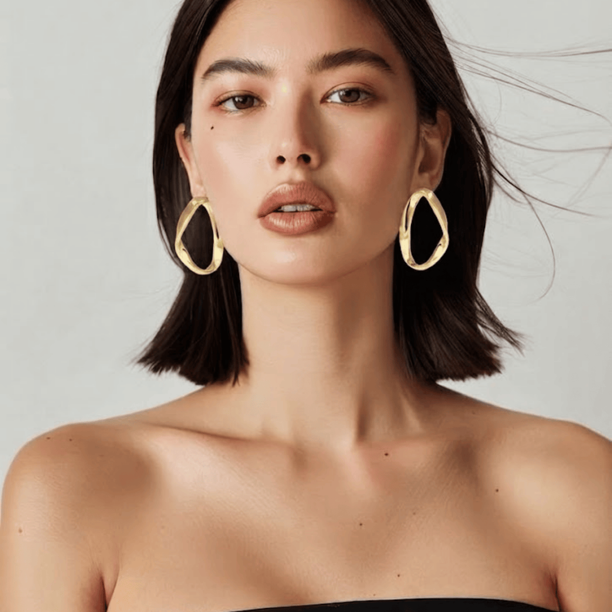 Twisted Abstract Hoop Earrings