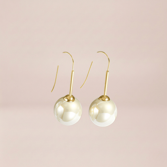 Linear Pearl Drop Earrings
