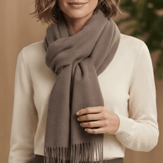 The Taupe Cashmere-Feel Winter Scarf