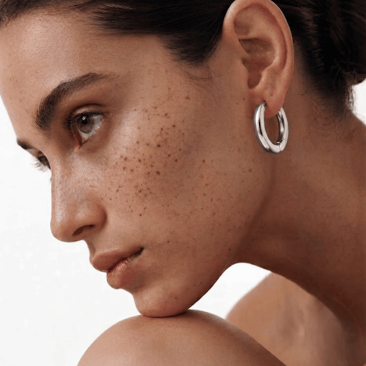 Chunky Huggie Hoop Earrings