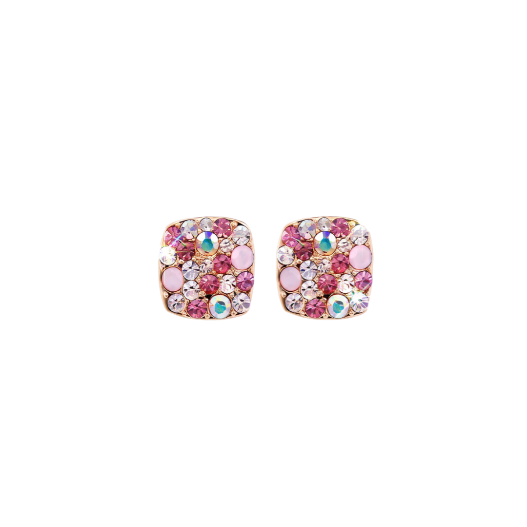 The Mosaic Blush Square Studs